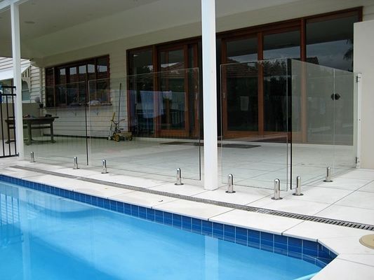 Balustrade en verre structurelle d'argent en verre de balustrade de broche de barrière de piscine