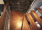 Escalier droit en bois de forme des escaliers U de Mono-lisse d'acier au carbone