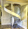 Bande de roulement préfabriquée moderne de noix de balustrade de verre trempé d'escalier en spirale de villa