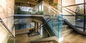 Conception en aluminium de balustrade d'escalier de balustrade de profilé en u de balustrade en verre à la maison moderne de panneau