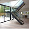 Forme d'intérieur en bois solide U d'escalier de vol droit d'acier au carbone pour l'appartement/villa