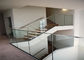 Plancher d'intérieur de balustrade en verre en aluminium de plate-forme d'escaliers fixé au mur avec des balustrades