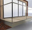 Balustrade au plancher d'acier inoxydable, structure en verre de solide de balustrade de balcon