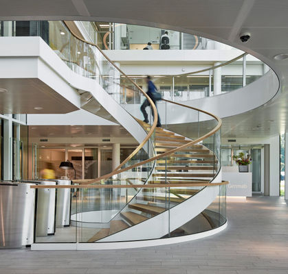 Escaliers intérieurs préfabriqués internes modernes résidentiels d'escalier en spirale
