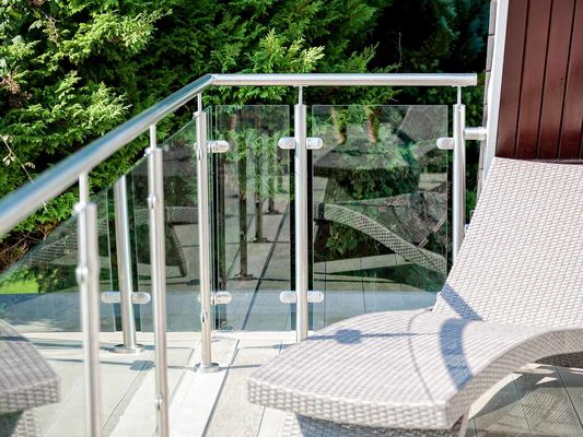 Balustrade en verre solides solubles résistants épais intérieurs 304 de balustre de jardin de ménage