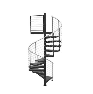 Escalier en spirale préfabriqué de fer travaillé de structures métalliques pour résidentiel