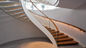 Système large incurvé moderne d'intérieur d'arc d'escalier incurvé par escalier en métal
