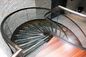 Escalier en acier incurvé moderne résidentiel polissant l'escalier en spirale contemporain