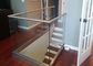 Escalier en verre moderne monté par plancher clôturant l'utilisation d'intérieur et extérieure