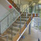 Utilisation intérieure balayée moderne de balustrade de balustrade en verre décorative de balustre