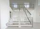 Escaliers droits durables de kit droit de marbre blanc d'escalier avec l'atterrissage