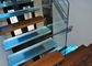 Escalier en verre de balustrade de plate-forme d'escaliers droits de poutre en acier de place de bande de roulement de lumière de LED