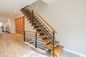 Forme d'intérieur en bois solide U d'escalier de vol droit d'acier au carbone pour l'appartement/villa