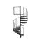 Escalier en spirale préfabriqué de fer travaillé de structures métalliques pour résidentiel